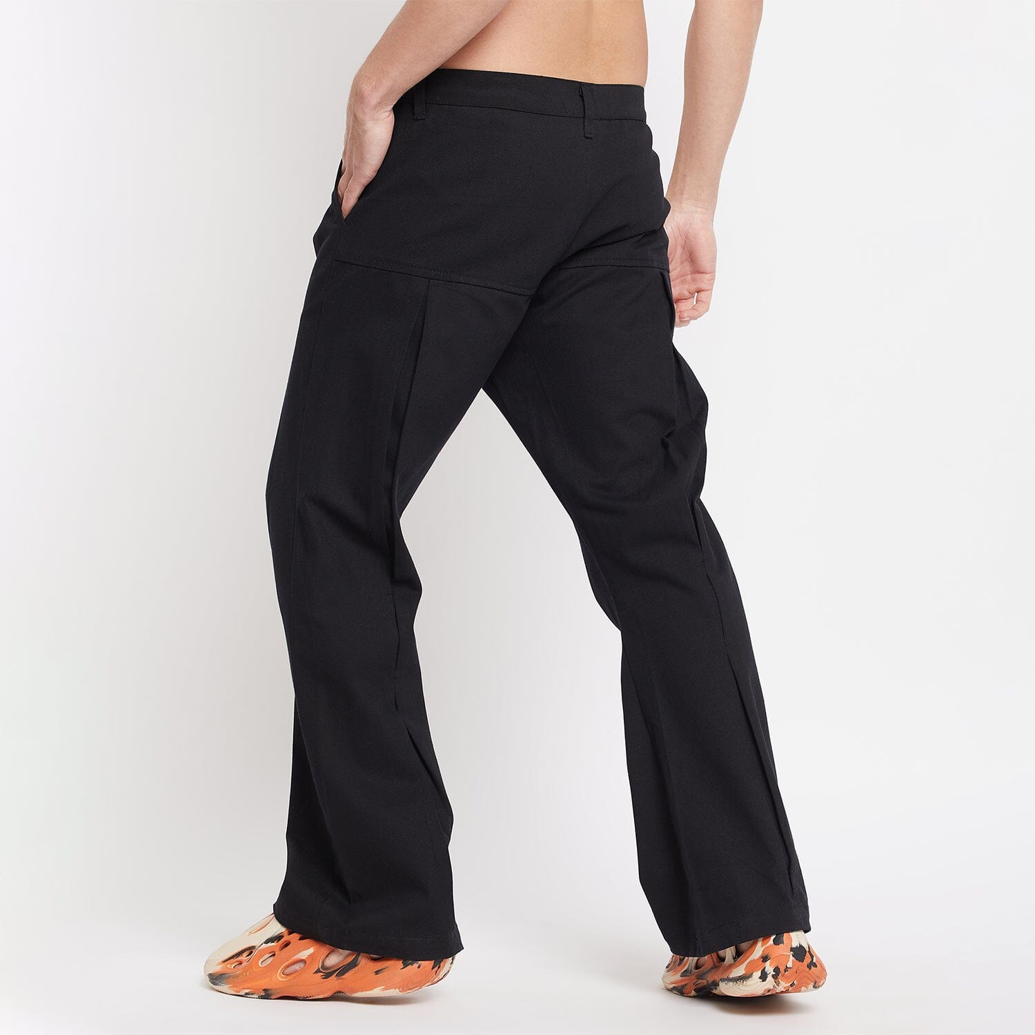 Buy Uptownie Lite Womens Relaxed Korean Front Pleated Pants Black online